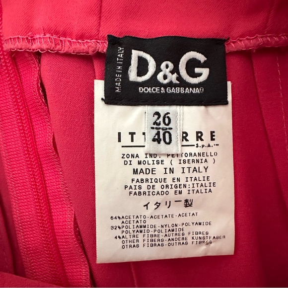 Vintage D&G Dolce & Gabbana Pink Cocktail Sleeveless Deep Plunge Dress, Size 4 - Picture 10 of 16